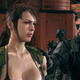 Quiet stares straight in front of her in Metal Gear Solid V.